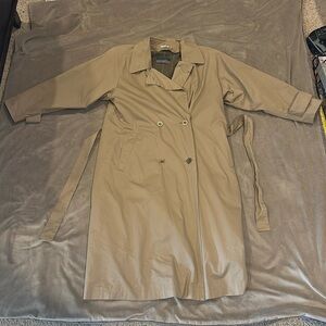 VTG Sanyo Trench Coat 44R, Beige, with Removable Wool Liner